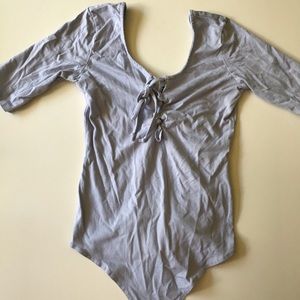 Light blue body suit